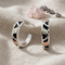 Sterling Silver and Black Hoop Earrings, 12k Green Gold, 12k Rose Gold Black Hills Gold