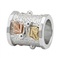 Barrel Leaf Charm Bracelet, Sterling Silver, 12k Green and Rose Gold Black Hills Gold Motif