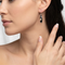 Onyx Marquise Earrings, Sterling Silver, 12k Green and Rose Gold Black Hills Gold Motif
