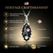 Black Diamond-Cut Drop Pendant Necklace, Sterling Silver, 12k Green Gold, 12k Rose Gold Black Hills Gold, 18''