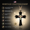 Cross in a Cross Pendant Necklace, 10k Yellow Gold, 12k Green and Rose Gold Black Hills Gold, 18"