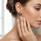 Onyx Pear Petite Leaf Cascade Earrings, 10k Yellow Gold, 12k Green and Rose Gold Black Hills Gold Motif