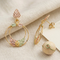 Dangling Dual Circle Earrings, 10k Yellow Gold, 12k Green and Rose Gold Black Hills Gold Motif