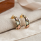 Graduated Leaves Antiqued Earrings, 10k Yellow Gold, 12k Green and Rose Gold Black Hills Gold Motif