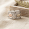 Etch Charm Bead, Sterling Silver, 12k Green and Rose Gold Black Hills Gold Motif.25"
