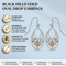 Granulated Oval Flower Drop Earrings, Sterling Silver, 12k Rose Gold, 12k Green Gold Black Hills Gold Motif