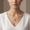Heart Antiqued Pendant Necklace, Sterling Silver, 12k Green and Rose Gold Black Hills Gold Motif, 18''