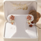 Black Hills Gold Dakota Rose Stud Earrings 10k Yellow Gold with 12k Green & Rose Gold Leaves, Handcrafted Rose Flower Earrings for Women