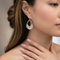 Diamond-Cut Oval Drop Earrings, Sterling Silver, 12k Green Gold, 12k Rose Gold Black Hills Gold