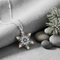 Granulated Bead Snowflake Pendant Necklace, Sterling Silver, 12k Green and Rose Gold Black Hills Gold Motif, 18"