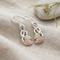 Fancy Scroll Inlaid Leaf Earrings, Sterling Silver, 12k Green and Rose Gold Black Hills Gold Motif