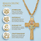 Halo Cross Necklace, 10k Yellow Gold, 12k Green and Rose Gold Black Hills Gold Motif, 18"