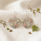 Heart Open-Work Earrings, Sterling Silver, 12k Green and Rose Gold Black Hills Gold Motif