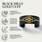 Floral Trim Black Cuff Bracelet, 10k Yellow Gold, 12k Green and Rose Gold Black Hills Gold Motif