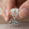Black Hills Gold Motorcycle Charm Bead – Sterling Silver with 12K Green & Rose Gold Leaves, Biker Dangle Bracelet Charm