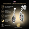 Mystic Fire Topaz Marquise Earrings, Sterling Silver, 12k Green and Rose Gold Black Hills Gold Motif