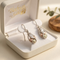 CZ Marquise Petite Leaf Earrings, Sterling Silver, 12k Green and Rose Gold Black Hills Gold Motif
