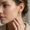 Opal Cabochon Pear Teardrop Earrings, 10k Yellow Gold, 12k Rose and Green Gold Black Hills Gold Motif