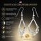 Dangle Earrings, Sterling Silver, 12k Green and Rose Gold Black Hills Gold Motif