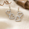 Two-Hearts Drop Earrings, Sterling Silver, 12k Green and Rose Gold Black Hills Gold Motif