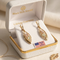 Marquise Shape Earrings, 10k Yellow Gold, 12k Green and Rose Gold Black Hills Gold Motif