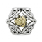 Scrollwork Charm Bead, Sterling Silver, 12k Green and Rose Gold Black Hills Gold Motif