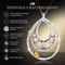 Diamond-Cut Oval Drop Pendant Necklace, Sterling Silver, 12k Green Gold, 12k Rose Gold Black Hills Gold, 18''