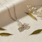 Ave 369 Granulated Bead Hummingbird Pendant Necklace, Sterling Silver, 12k Green Gold, 12k Rose Gold Black Hills Gold, 18''