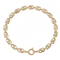 Rectangle Pattern Bracelet, 10k Yellow Gold, 12k Green and Rose Gold Black Hills Gold Motif, 7.5"