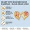 Heart with Bloomed Rose Earrings, 10k Yellow Gold, 10k Rose Gold, 12k Green Gold Black Hills Gold Motif