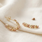 Ave 369 Beautiful Roses Semi Hoop Earrings, 10k Yellow Gold Black Hills Gold Motif