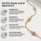 Petite Rose Chain Bracelet, 10k Yellow Gold, 12k Green and Rose Gold Black Hills Gold Motif