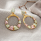 Graduated Grape Leaf Dangle Earrings, 10k Yellow Gold, 12k Green and Rose Gold Black Hills Gold Motif