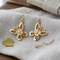 Diamond-Cut Butterfly Earrings, 10k Yellow Gold, 12k Green and Rose Gold Black Hills Gold Motif