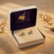 Solitaire Diamond with Grape Leaves Earrings, 10k Yellow Gold, 12k Green and Rose Gold Black Hills Gold Motif (.04 Ct)