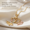 Ave 369 Double Heart Pendant Necklace, 10k Yellow gold, 12k Green and Rose Gold Black Hills Gold Motif, 18"