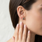 Inlaid Onyx Heart Earrings, 10k Yellow Gold, 12k Green and Rose Gold Black Hills Gold Motif