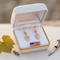 Two-Tone Leaf Dangle Earrings, 10k Yellow Gold, 12k Green and Rose Gold Black Hills Gold Motif