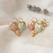 Grape Leaf Stud Earrings, 10k Yellow Gold, 12k Green and Rose Gold Black Hills Gold Motif