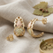 Scalloped J Hoop Earrings, 10k Yellow Gold, 12k Green and Rose Gold Black Hills Gold Motif
