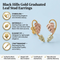 Graduated Leaf Earrings, 10k Yellow Gold, 12k Green and Rose Gold Black Hills Gold Motif