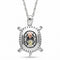 Turtle Pendant Necklace, Sterling Silver, 12k Green and Rose Gold Black Hills Gold Motif, 18"