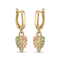 Two-Tone Leaf Dangle Earrings, 10k Yellow Gold, 12k Green and Rose Gold Black Hills Gold Motif
