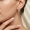 Diamond-Cut Grape Leaf Drop Earrings, 10k Yellow Gold, 12k Green and Rose Gold Black Hills Gold Motif