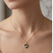 Black Hills Gold Style Black Onyx Heart Pendant Necklace, Tri-Color Gold Grapevine Leaf Design, Vintage Heart Jewelry Necklace for Women, Classic Gold Leaf Pendant Gift