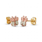 Hand-Engraved Butterfly Earrings, 10k Yellow Gold, 12k Green and Rose Gold Black Hills Gold Motif