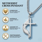 Methodist Cross Sterling Silver Pendant Necklace, 18"