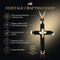 Women's Black Cross Pendant Necklace, 10k Yellow Gold, 12k Green and Rose Gold Black Hills Gold Motif, 18''