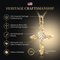 Cross Necklace in 10k Yellow Gold, 12k Green and Rose Gold Black Hills Gold Motif, 18"