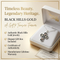 Black Holy Cross Pendant Necklace, Sterling Silver, 12k Green Gold, 12k Rose Gold Black Hills Gold, 18''